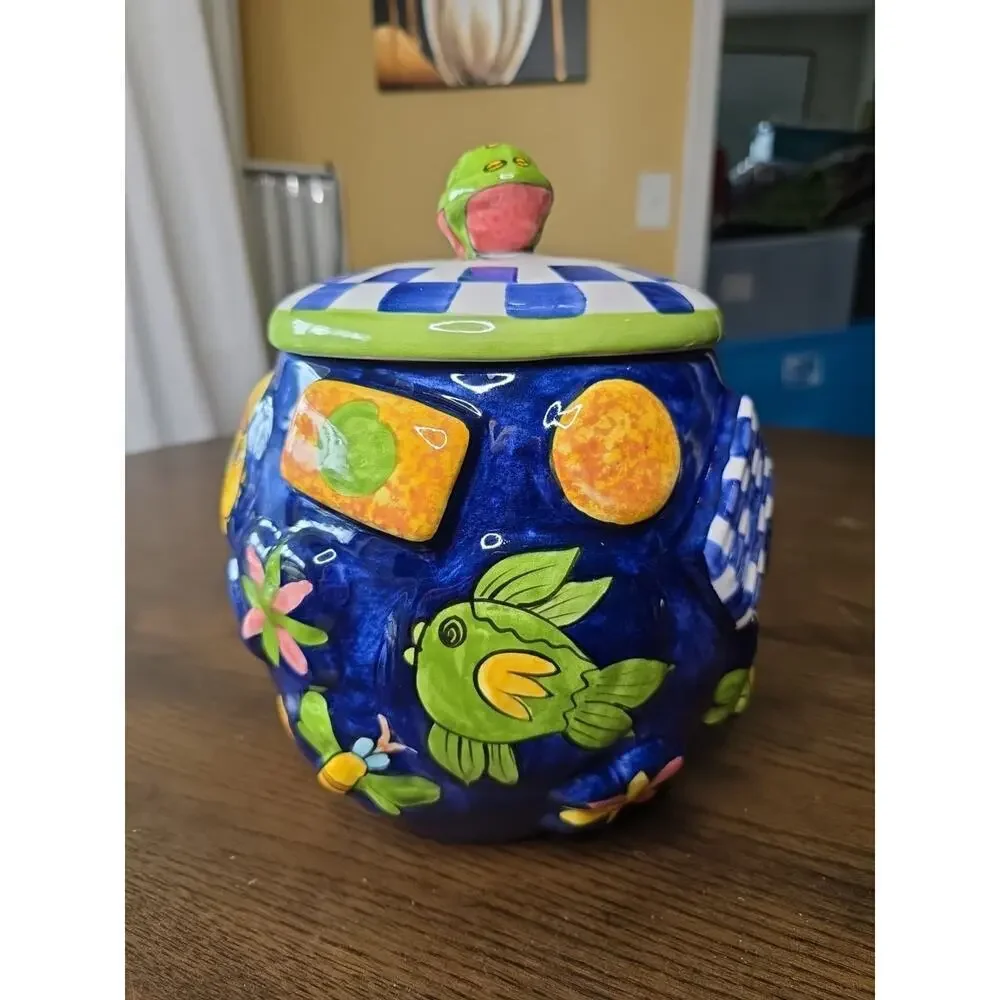 Laurie Gates 1999 Ceramic‎ Cookie Jar – Alien Spaceship UFO Design – 10